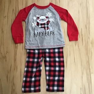 Holiday Family PJ Christmas Plaid Pajamas Set 3T Girls NWT